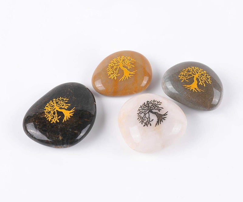 ROCKIMPACT 50PCS Inspirational Rocks Tree of Life Gifts, Engraved Inspirational Stones, Motivational Gifts for Students, Faith Stone, Engraved Rocks with Inspirational Words - Image 5